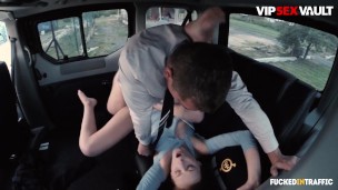 FuckedInTraffic - Perfect Tits Czech RedHead teen Fucked In a Public Taxi - VipSexVault