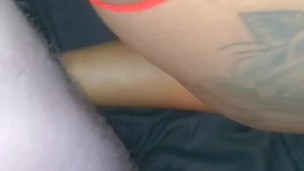 Thick Ebony Slut SQUIRTING BACKSHOTS - Almost anal