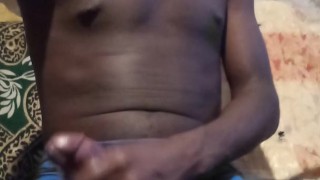 HOT BLACK GUY WANKING 