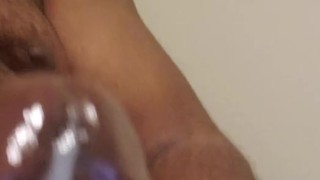 Just jacking off with pants on