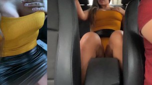 I went to work as an uber and hot blonde masturbated in the car on my first day trailer