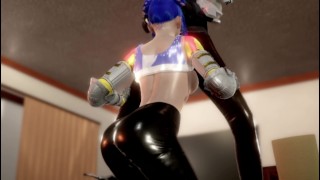 Cyberpunk Johnny Silverhand and Moxes (Asian) BJ, Doggystyle, Lifting, Fondling, Cumshot
