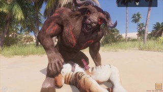 Wild Life / Tiger getting Fucked by a Minotaur