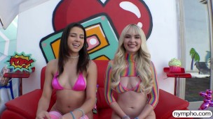 NYMPHO Two on one fun with Lilly Bell and Kylie Rocket