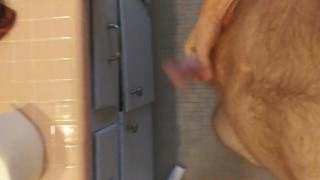 Hairy ginger playing with big dick