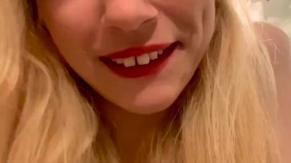 Gentle Giantess applies Lipstick