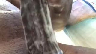 Soapy shower masturbation with cock ring