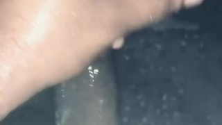 Explosive cum in shower