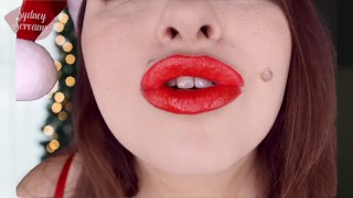 Christmas Present Kisses POV - Red Lipstick Fetish Sensual Domination - PREVIEW - Sydney Screams
