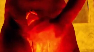 Fire dick handjob