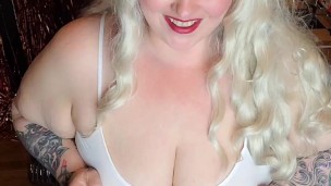This slut BBW got left at your party and trys to fuck you. JOI/BELLYPLAY/TITTIES/SEDUCTION