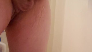 Chubby Steamy Shower Solo Masturbation