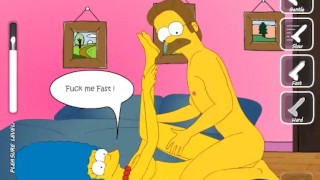 The Simpsons - Marge x Flanders - Cartoon Hentai Game P63