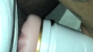 Fucking flashlight pussy