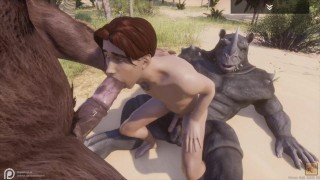Wild Life / Guy Gets Two Huge Furry Dick (Group)