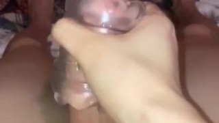 Playing with my new fleshlight quickshot 
