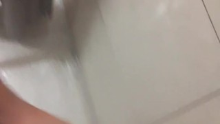 Fun time in the shower, Masturbation and unloads cum 
