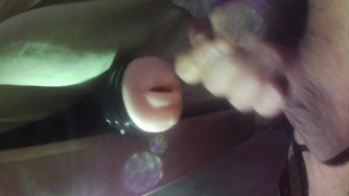 nice cock fucks mouth shaped fleshlight until it unloads huge cumshot