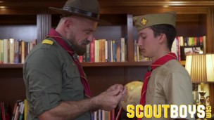 ScoutBoys - Scout gets fingered and cums for older scoutmaster