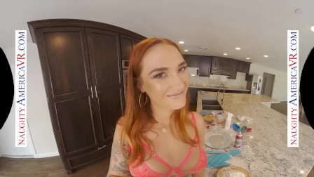 Naughty America - Your wife's friend, Siri Dahl fucks YOU in the kitchen!!