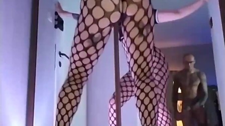 Goth FEMDOM hot dance ass twerk in highheels and sexy fishnet Stockings PMV music compilation Domina