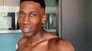 Sean Cody - Tall & Muscular ebony Dude Jerks Off With His Massive Cock Until He Cums
