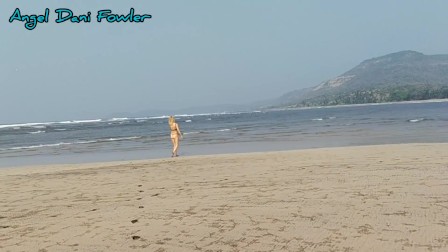 Shameless Masked Slut Angel Fowler Having Fun on Nude Beach with Dani Danger