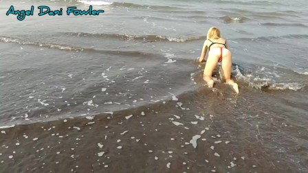 Shameless Masked Slut Angel Fowler Having Fun on Nude Beach with Dani Danger