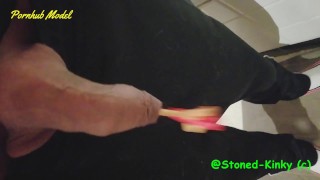 SK Walking around the house with fixed catheter inside cock