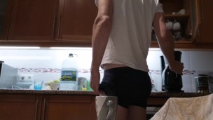 Morning routine: pissing, stripping and jerking off
