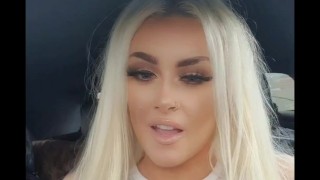 Scottish Blonde Flashing her Fake Tits in Public