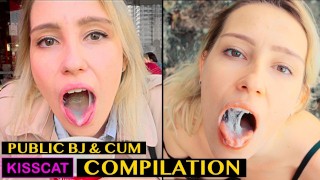 Risky Blowjob with Cum in Mouth & Swallow - Public Agent Pickup Student to Outdoor Sucking Kiss Cat