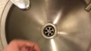 Jerking off in a train toilet