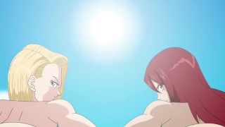 Dragon Ball - Android 18 and Erza Assfucking Calling - Fairy Tail Hentai Sex Hentai P76