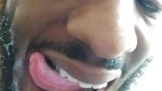 Nutted and rubbed on my face