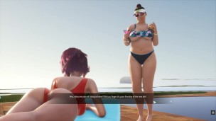 SunbayCity [SFM Hentai game] Ep.1 Wandering around in a sexy red one piece swimsuit in a GTA parody