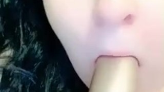 Sucking my thick toy