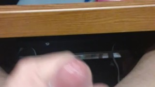 College teen busts huge load in dorm room!