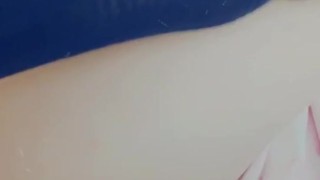 Teasing, cute girl spreads her legs in the car