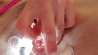 Look At My Vagina. Close Up Speculum Play