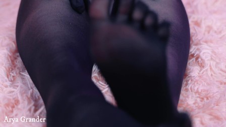 5 fingers pantyhose, foot fetish 4k video close up feet