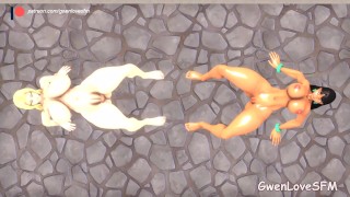 Chell & Tsunade - Frienship Dance (SFM Animation).(HD)