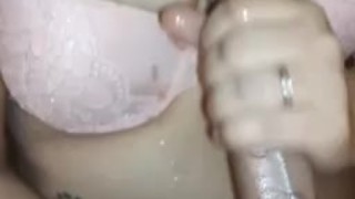 I make him cum all over my big tits