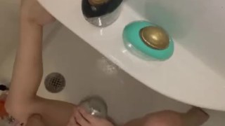 Gothic and Exotic Young and Tatted Venezuelan Horny Shower Solo