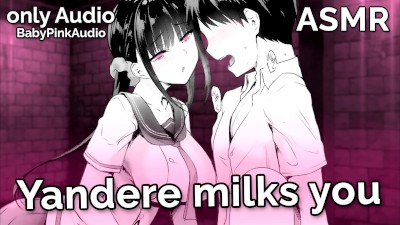 ASMR - Yandere milks you (handjob, blowjob, BDSM) (Audio Roleplay ...