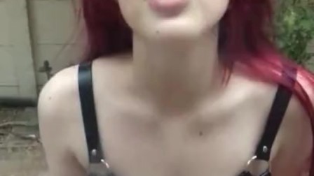 redhead goth smoking (fetish)
