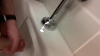 Stroking in a University Bathroom (Interrupted)