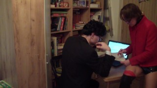 Femdom boss fucked her accountant