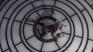 3d alien dickgirl fucks a hot ebony in the space station