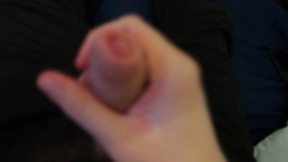 Wanking my Uncircumcised Cock from SOFT to HARD - Ejaculating a big load of CUM!